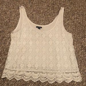 American Eagle Lace Crop Top Size Large